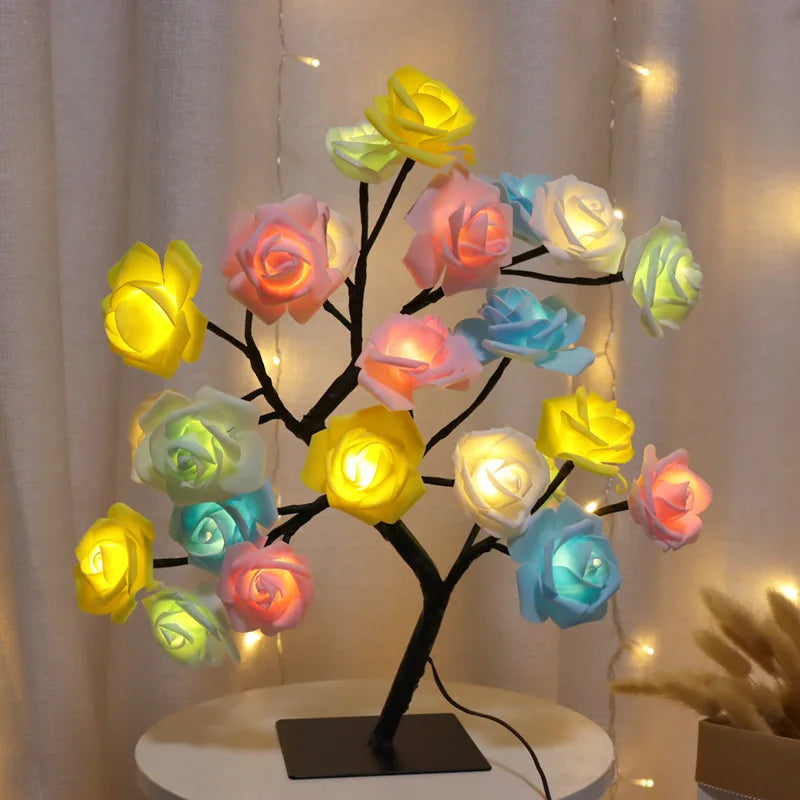 Lampes 24 led fleur de cerisier style usb arbre lumière