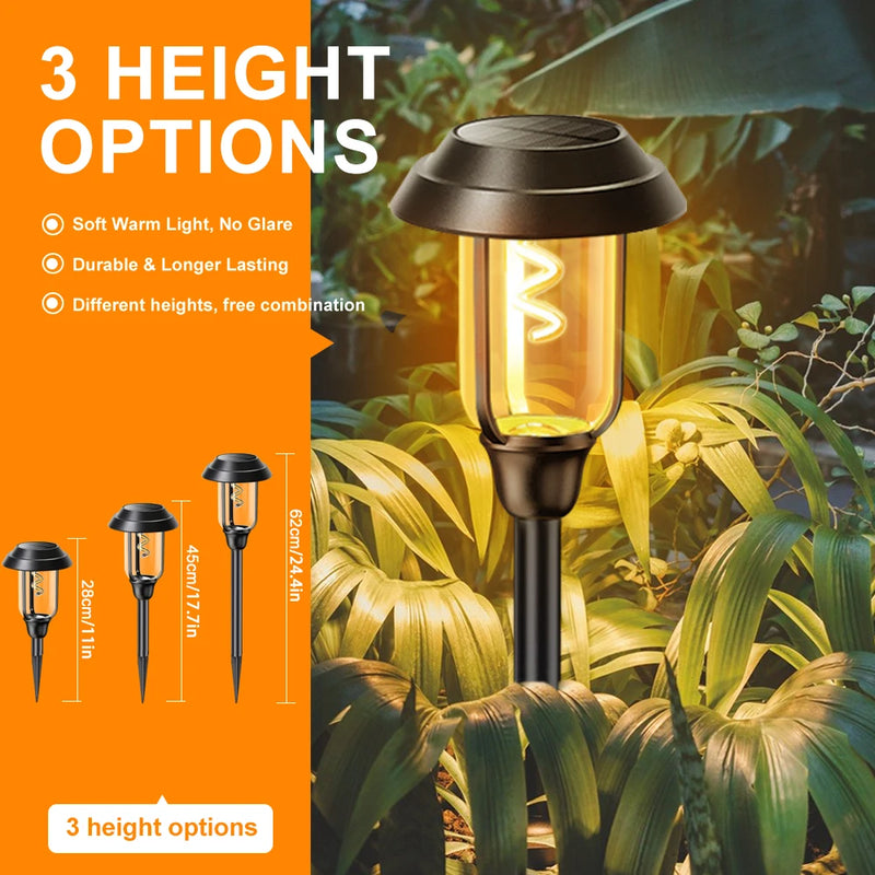 lampes solaires extérieures pour éclairage de jardin décoratif