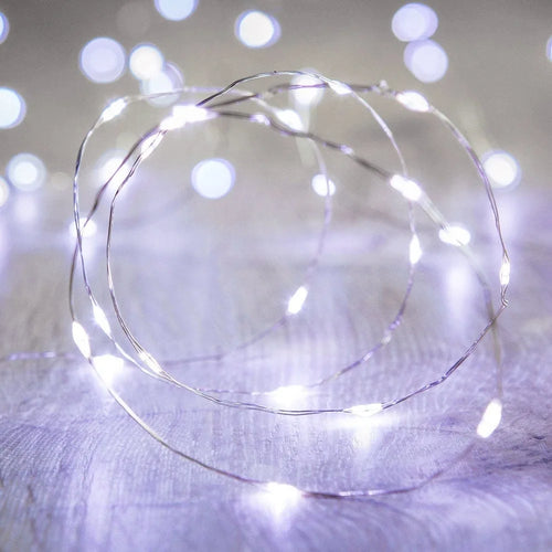 guirlande lumineuse led usb en cuivre argent pour décorations de fête - vue 4 sur 14