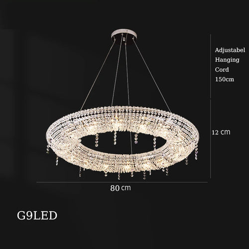lustre en cristal décoratif pour éclairage intérieur élégant - vue 13 sur 15