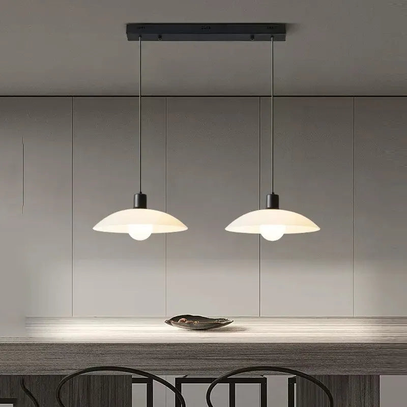 Suspension LED au design nordique minimaliste blanc