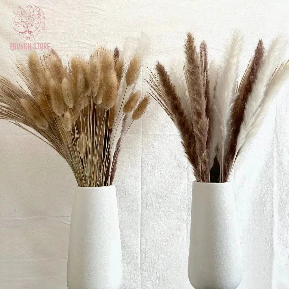 lot de 100 bouquets dherbe de pampa pour décoration bohème mariage - vue 3 sur 13