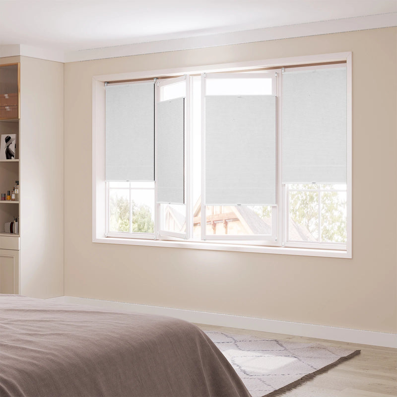 Store plissé alvéolé occultant thermique sans perçage fenêtre