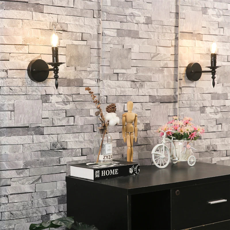 applique murale d'art rétro loft en fer vintage nordique led appliques luminaires - vue 5 sur 8