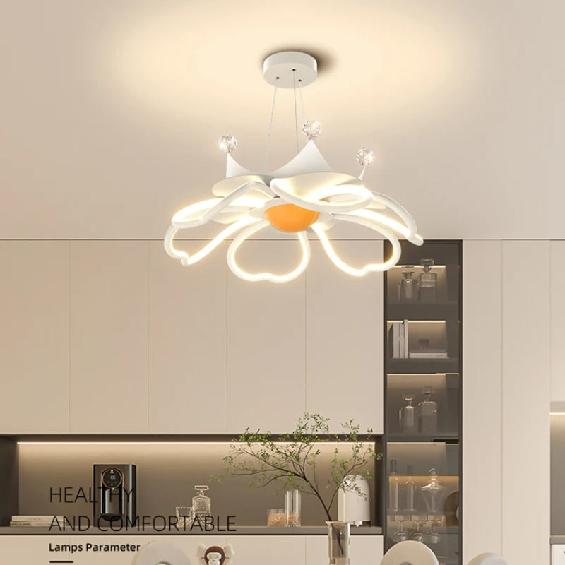 plafonnier moderne en forme de fleur pour décoration romantique - vue 5 sur 14