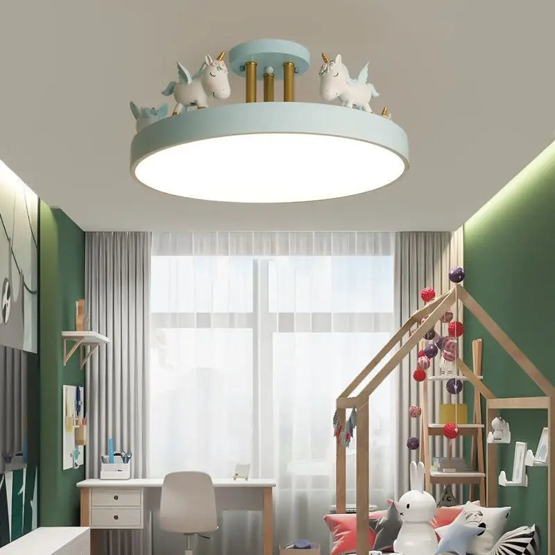 lustre enfant motif cheval pour chambre garçon fille - vue 6 sur 15