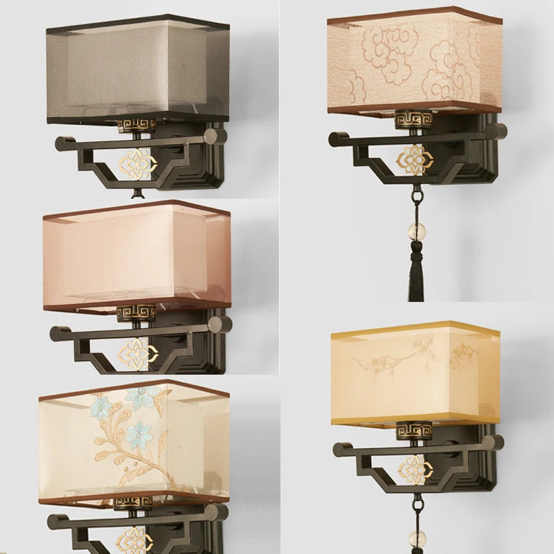 applique murale en tissu style chinois pour intérieur moderne - vue 6 sur 11