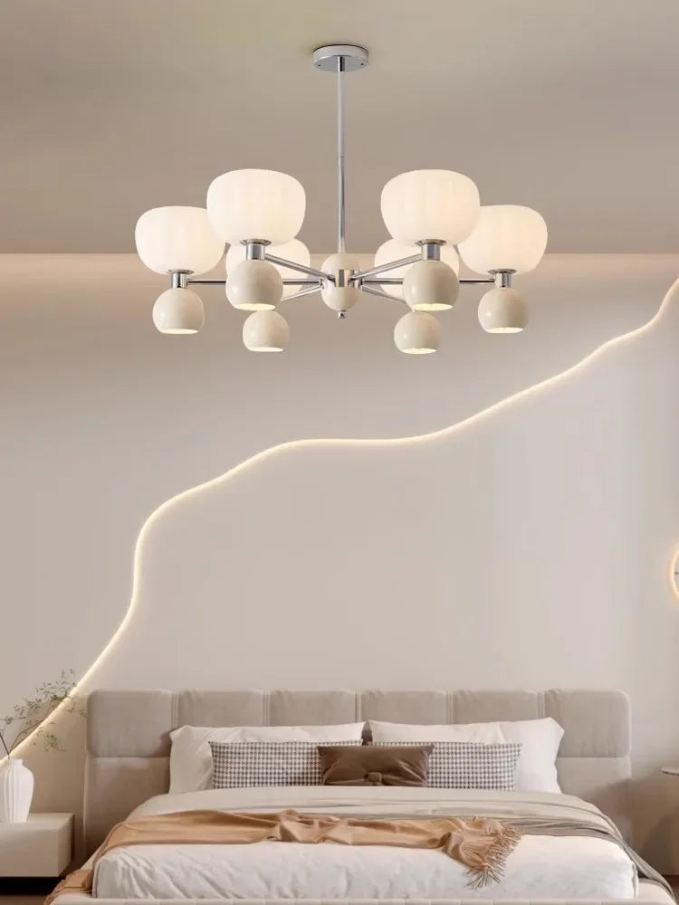 lustre décoratif acrylique avec abat-jour suspendu créatif - vue 3 sur 14