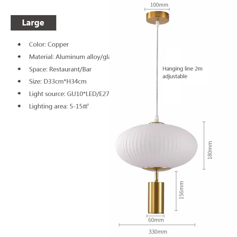 suspension en verre rétro design pour décoration intérieure