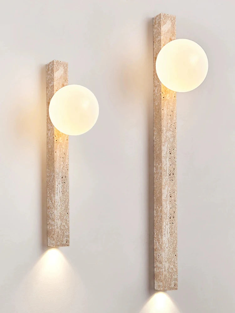 Longue applique LED rétro pierre chambre lampe de chevet Style crème éclairage d'ambiance pour escalier salon décoration de la maison
