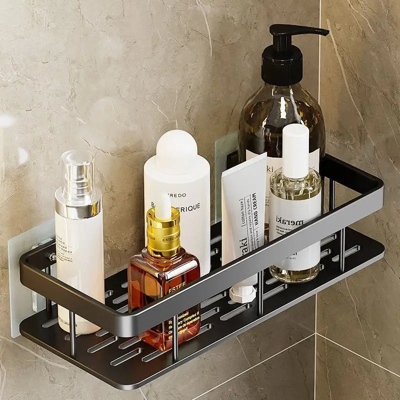etagère murale de rangement sans perçage pour shampoing et maquillage