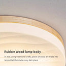 plafonnier led rond en bois design nordique décoratif intérieur