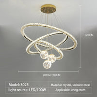 lustre moderne en verre cristal avec lumière LED étoile