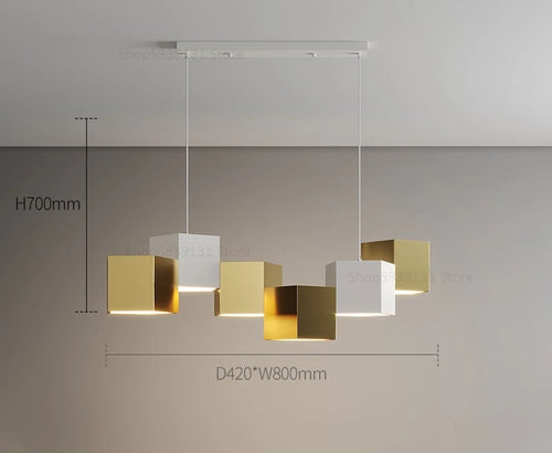 lustre moderne simple style nordique créatif prisme hexagonal éclairage intérieur - vue 12 sur 11