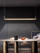 lustre led en métal et cuir pour bar et bureau