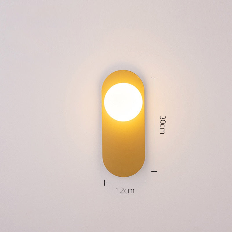 wall lamp oval metal LED wall Katalea