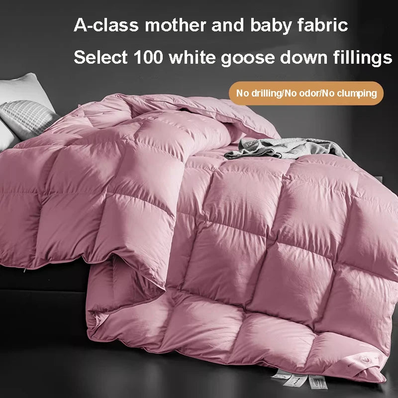 couette en duvet d'oie douce et chaude pour hiver