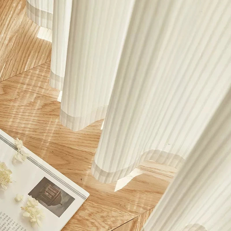 Voilage japonais plissé motif géométrique pour salon chambre - vue 5 sur 18