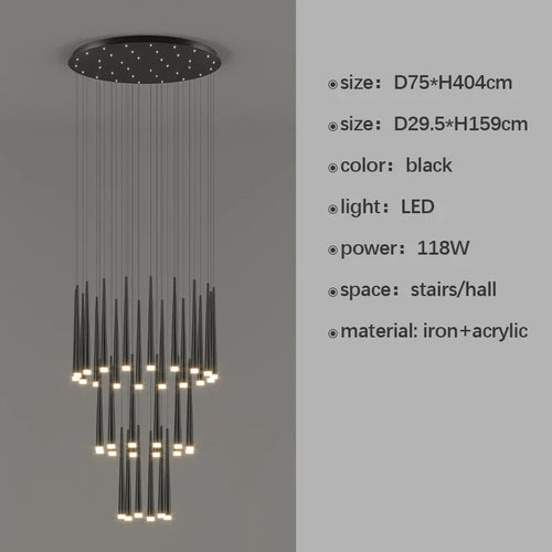 lustre moderne à led pour décoration d'intérieur haut de gamme - vue 21 sur 22