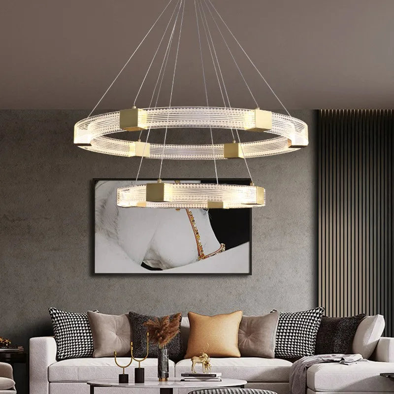 suspension à led en forme d'anneau pour loft et restaurant - vue 4 sur 10