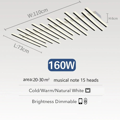 lustre nordique acrylique led moderne pour bar restaurant - vue 12 sur 12