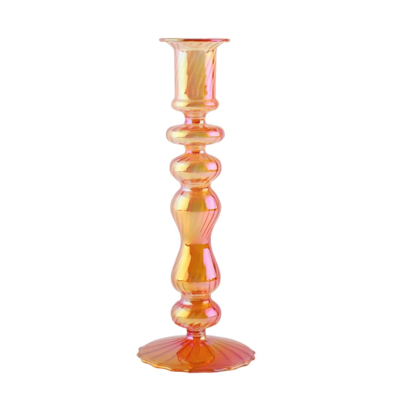 bougeoirs rétro coniques en verre pour décoration élégante - vue 27 sur 32
