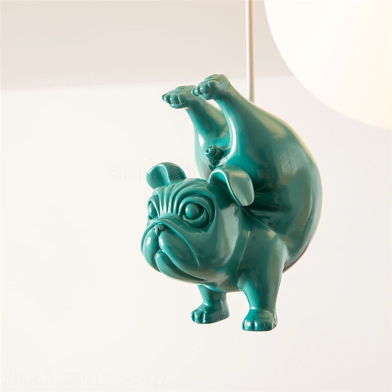 plafonnier créatif animal chien en résine pour décor amusant - vue 4 sur 8