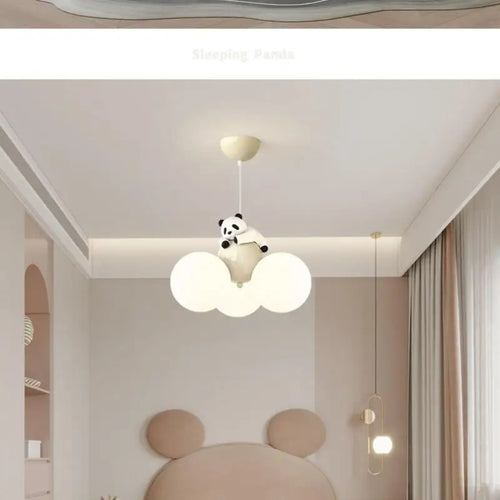 suspension moderne lune créative pour chambre enfant panda - vue 7 sur 12