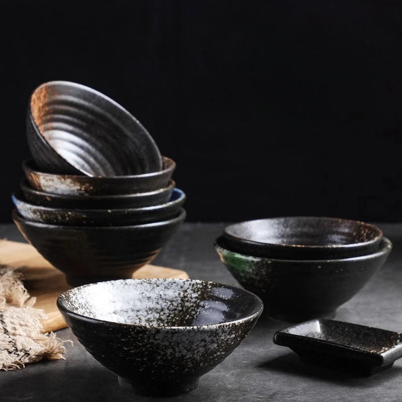 Bol à riz céramique forme corne style japonais - vue 4 sur 7