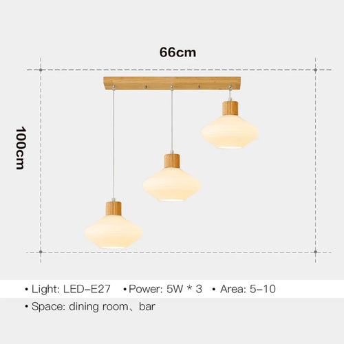 lustre nordique moderne en bois pour intérieur élégant - vue 10 sur 10