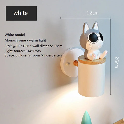 applique murale nordique en résine de fer pour chambre d'enfant - vue 11 sur 16