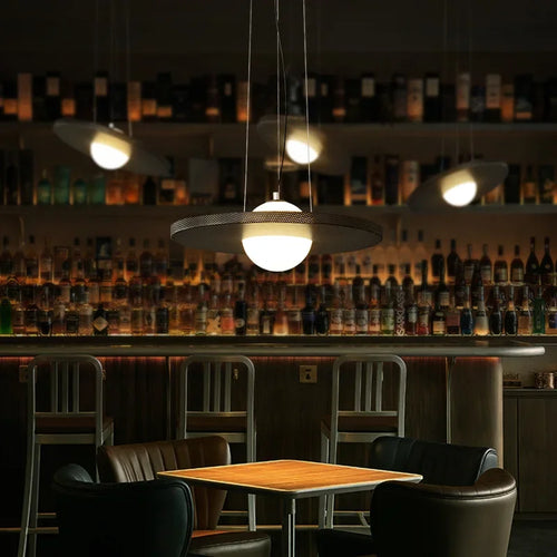 Modern minimalist restaurant chandelier designer, personalized coffee shop bar counter decoration lighting, bedroom bedside lamp - vue 7 sur 9