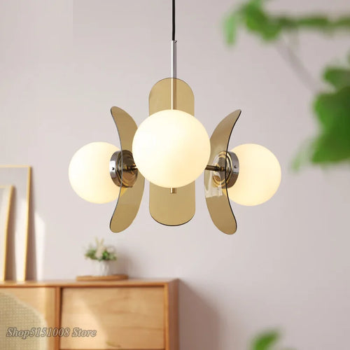 New Modern Luxury Living Room Pendant LampDecorationIndoor Hall, Bedroom,Attic, Kitchen,White Glass Led Lamp Package Chandelier - vue 2 sur 14