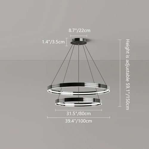 lustre moderne en métal pour éclairage intérieur élégant - vue 11 sur 16