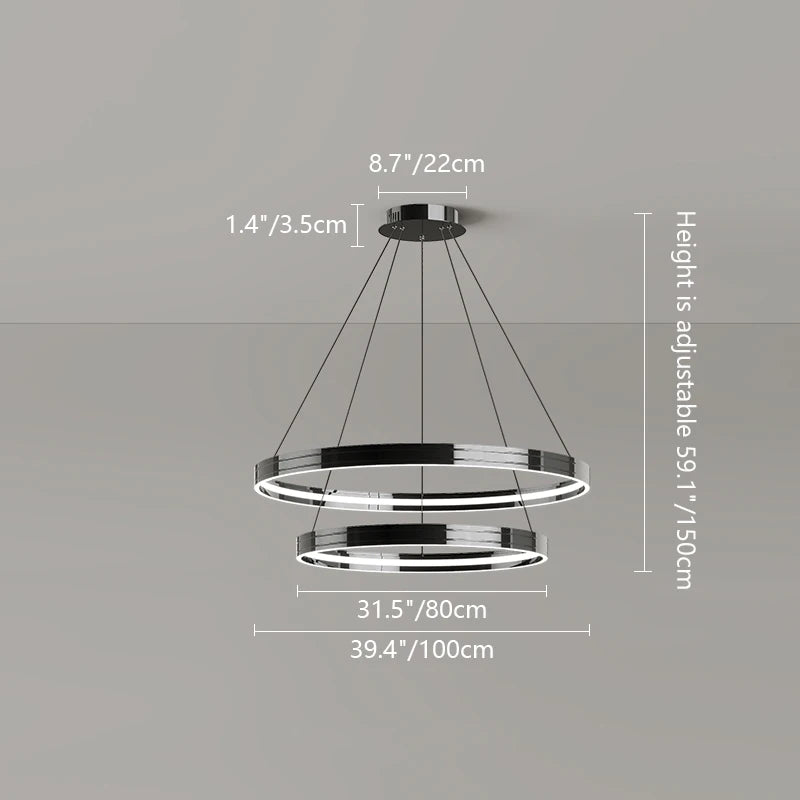 lustre moderne en métal pour éclairage intérieur élégant - vue 10 sur 16