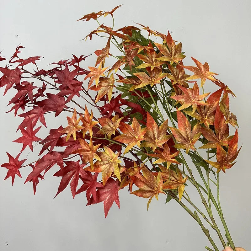 plantes artificielles en soie décoratives feuillage d'érable pour intérieur - vue 5 sur 10