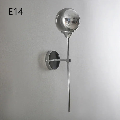 applique murale moderne en verre et chrome doré pour décoration intérieure - vue 10 sur 15