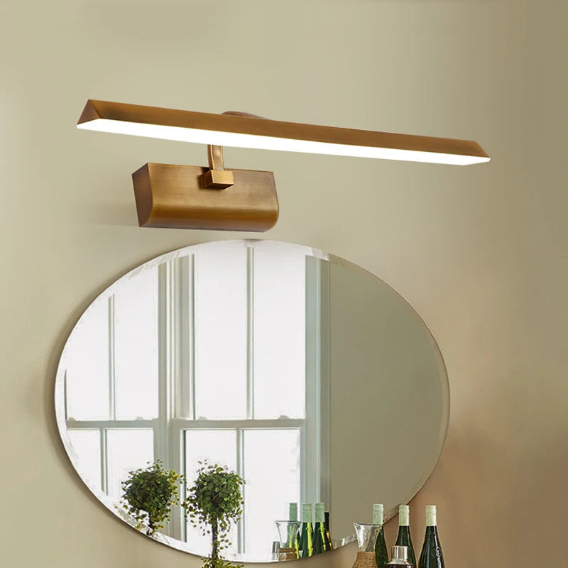 applique murale vintage triangle led lumière cosmétique bronze