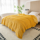 Plaid carreaux doux en velours pour canapé lit