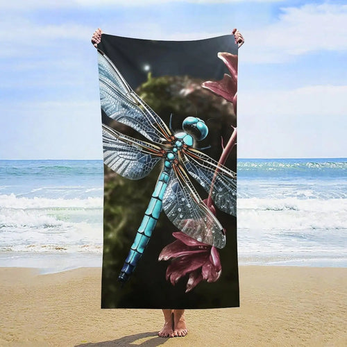 Serviette de plage carreaux légère anti sable rapide