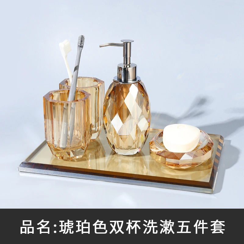 ensemble de produits de toilette en cristal et verre - vue 18 sur 18