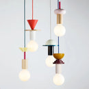 Bois moderne suspension LED lumières cuisine nordique décor à la maison lampe suspendue Restaurant plafond Lustre Lustre chambre luminaire