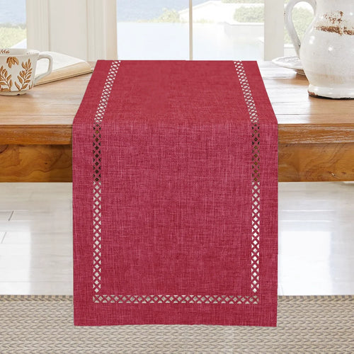 chemin de table lin ajoure style moderne repas
