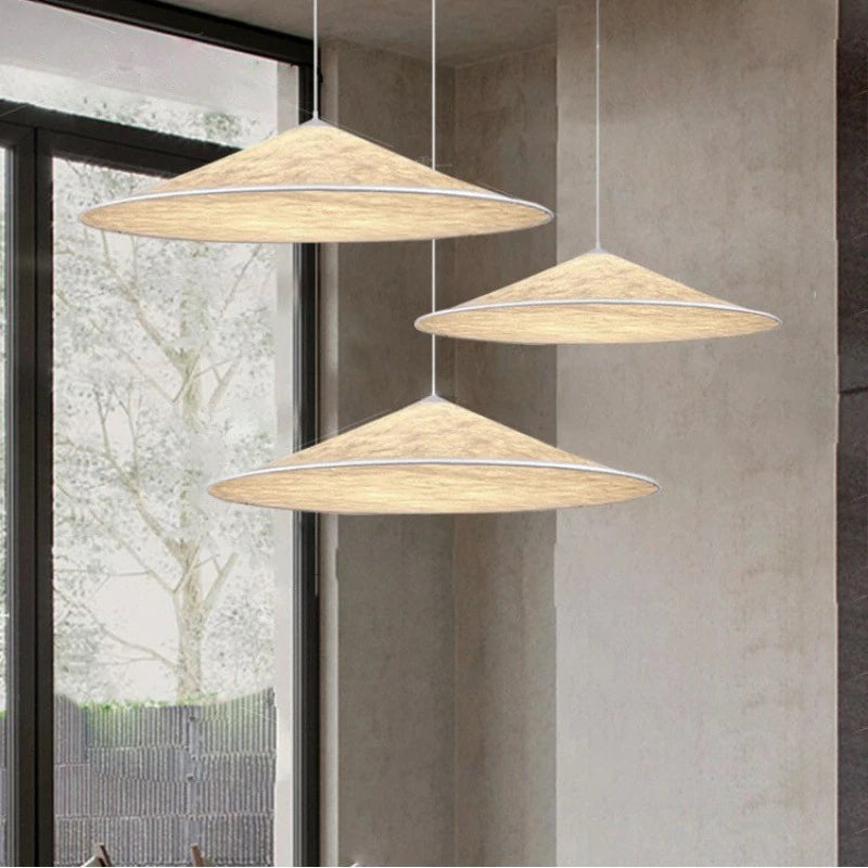 suspension en soie nordique moderne led luminaire suspendu en tissu