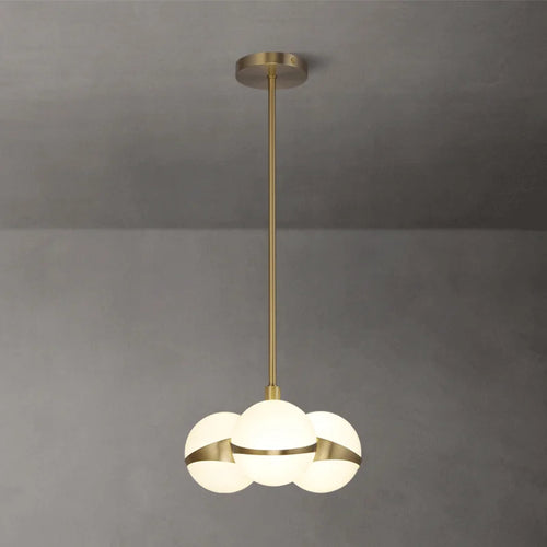 plafonnier nordique en cuivre créatif simple lustre à haricots magiques moléculaires - vue 3 sur 8