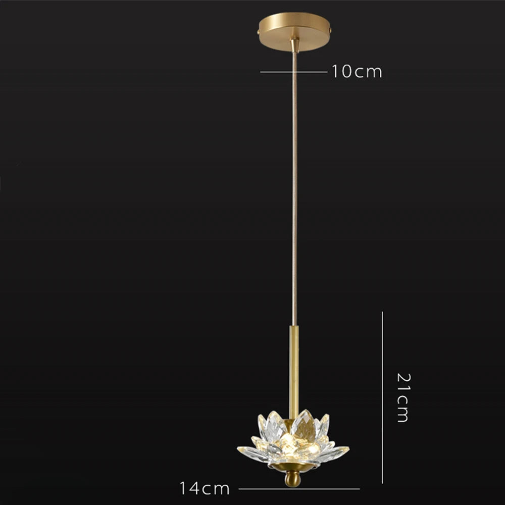 Suspension LED en cristal Zen - vue 9 sur 10