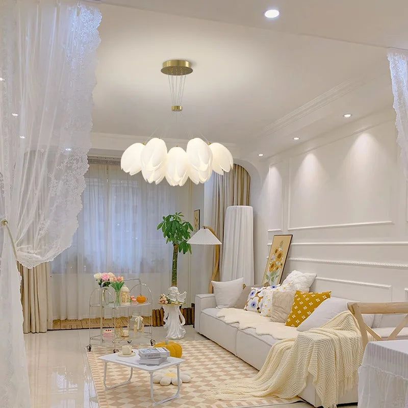 lustre moderne à led en fleurs de lys pour intérieur décoratif - vue 6 sur 10