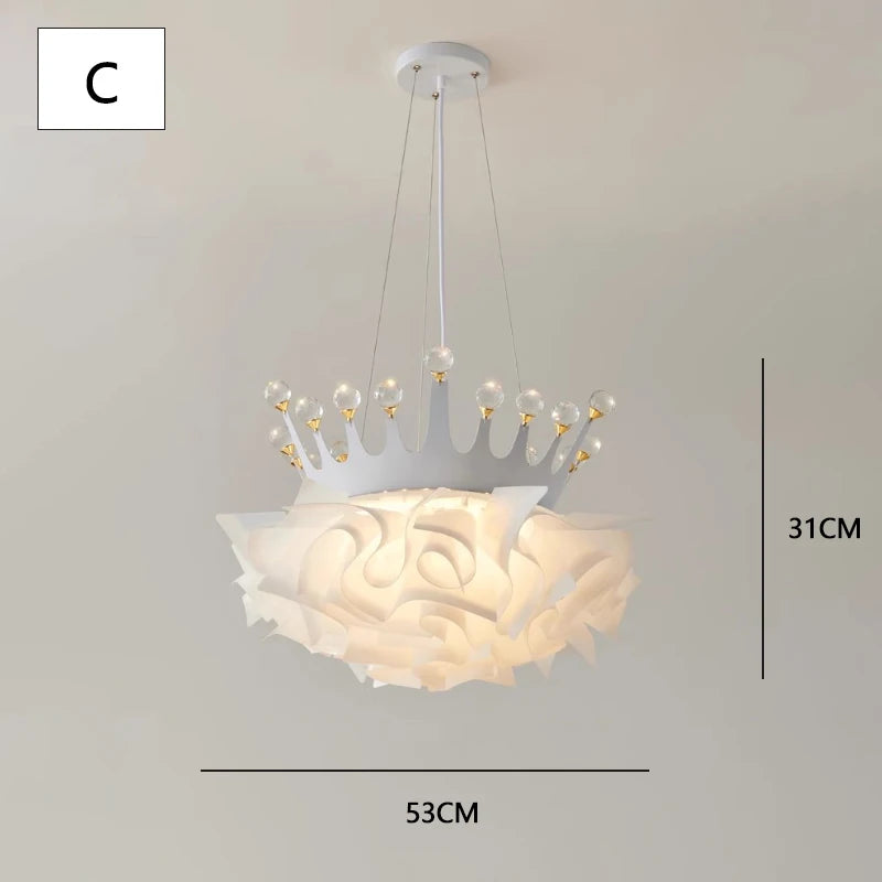 lustre romantique en cristal pour une décoration moderne