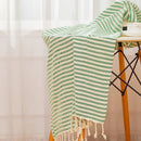 Serviette de plage turque coton tissé rayé bohème
