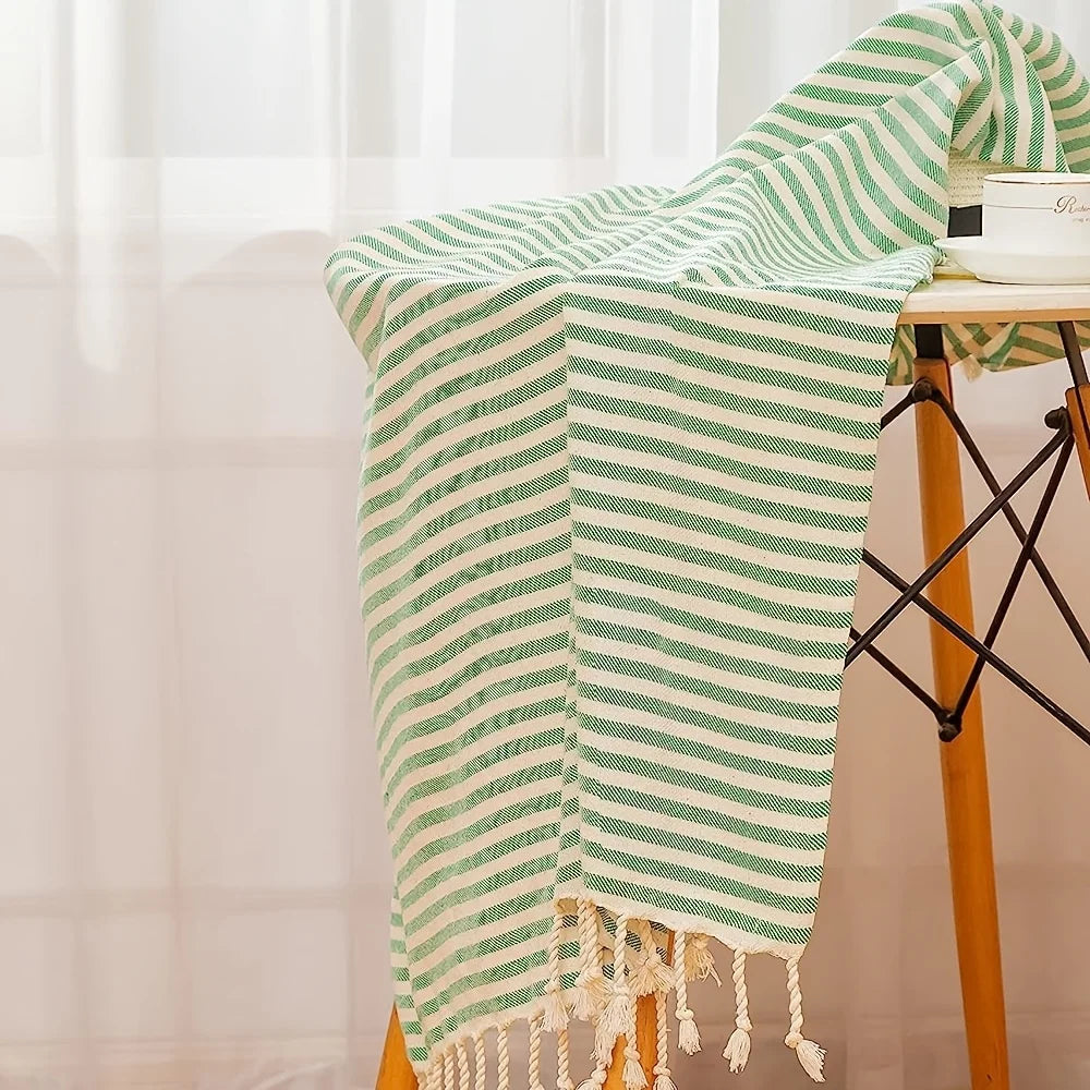 serviette de plage turque coton tissé léger absorbant - vue 3 sur 6